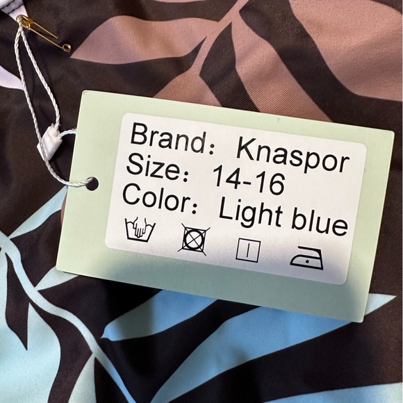 Knaspor One Piece Swim Dress Modest Swimsuit Size 14-16 - Picture 9 of 12